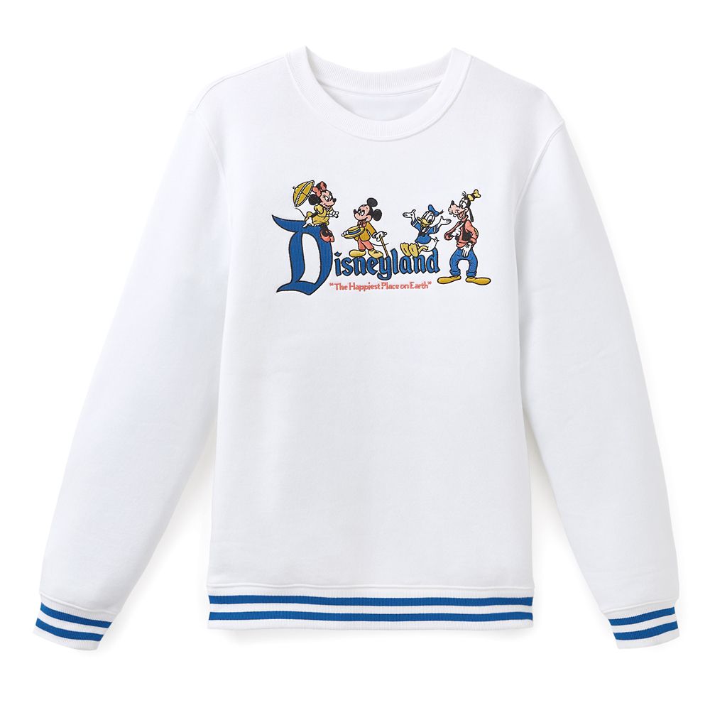Mickey Mouse and Friends Disneyland 70th Anniversary Fashion Pullover Sweatshirt for Men