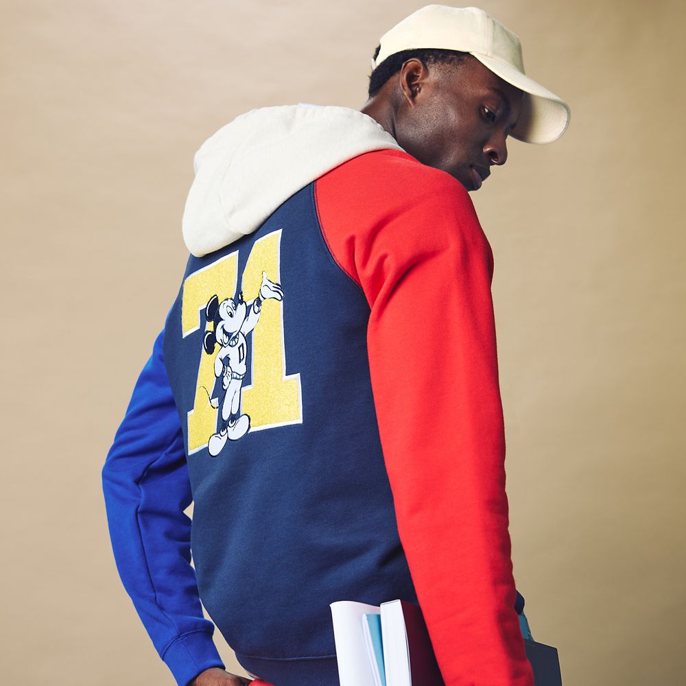 Mickey Mouse Collegiate Henley Hoodie for Adults &ndash; Walt Disney World