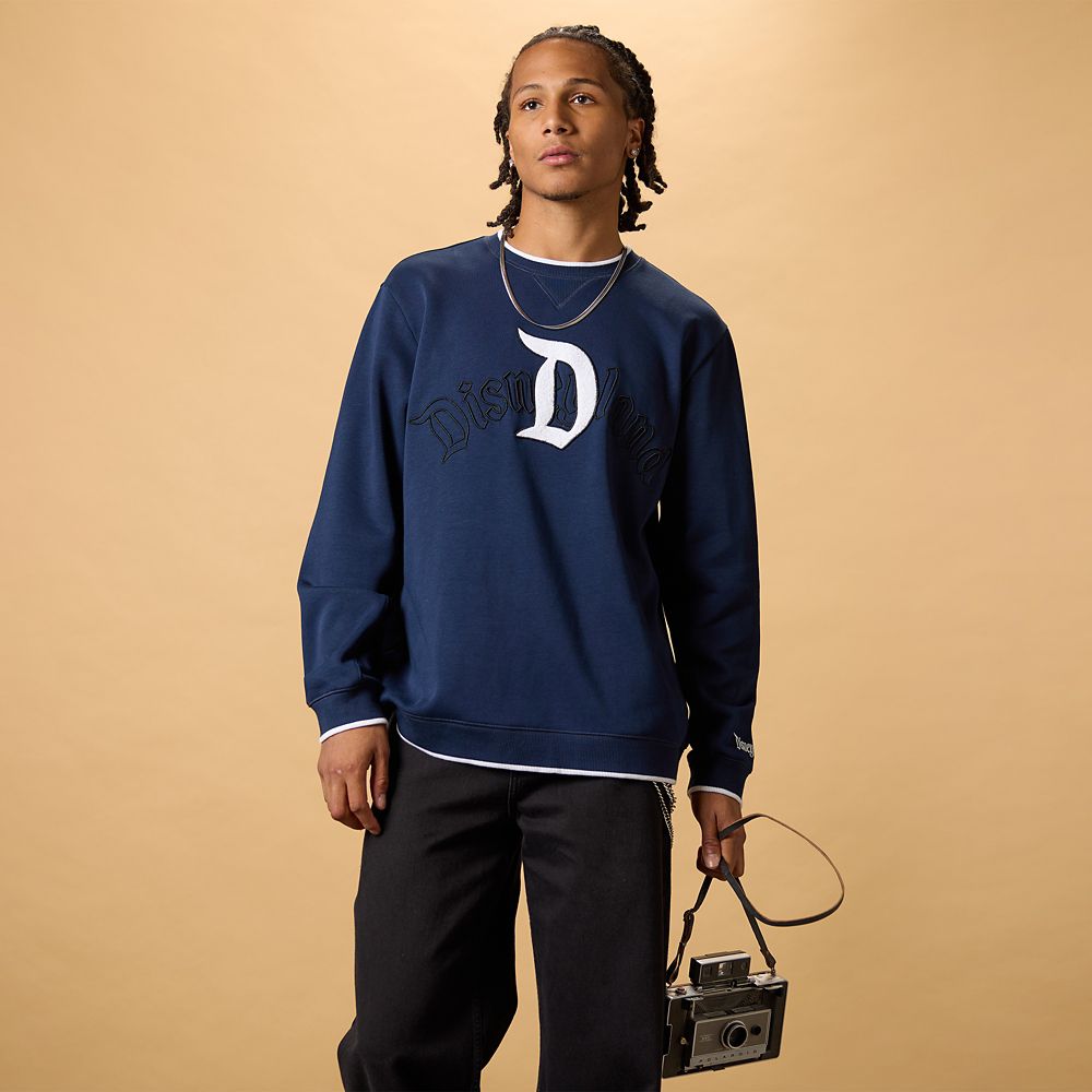 Disneyland ''D'' Logo Pullover Sweatshirt for Adults &ndash; Navy