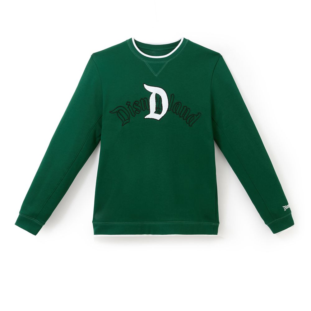 Disneyland ''D'' Logo Pullover Sweatshirt for Adults &ndash; Green