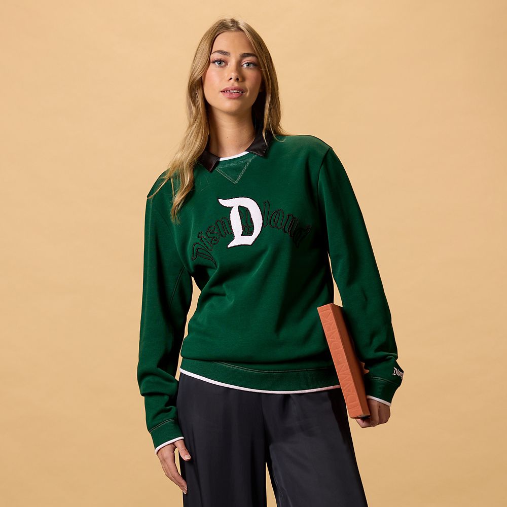 Disneyland ''D'' Logo Pullover Sweatshirt for Adults &ndash; Green