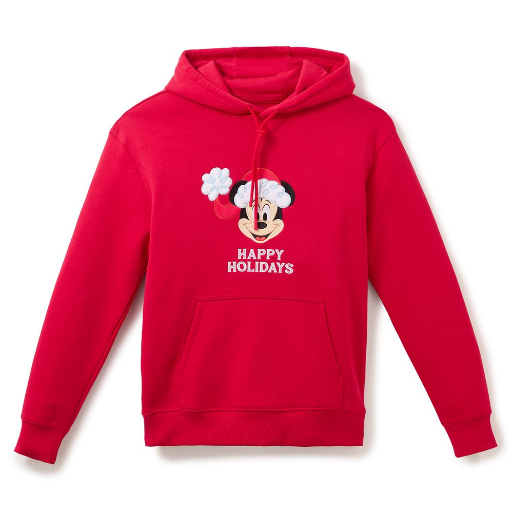 Santa Mickey Mouse Pullover Hoodie for Adults
