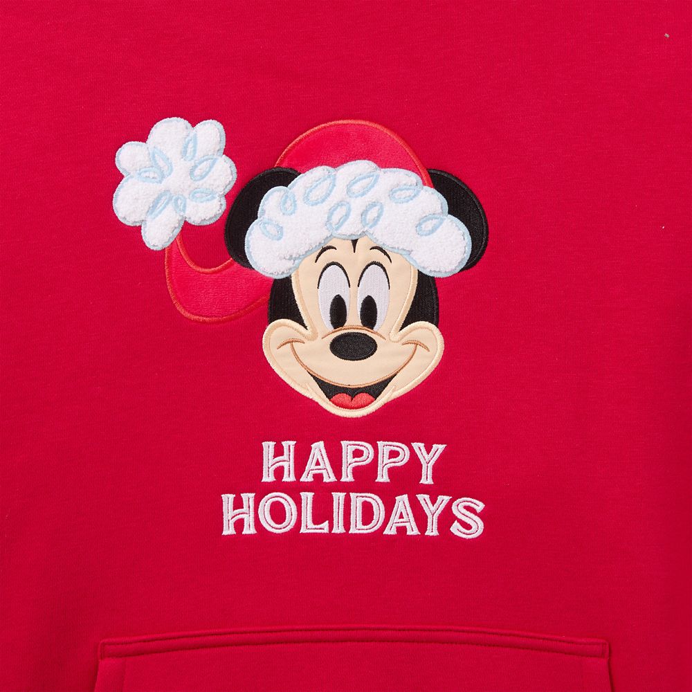 Santa Mickey Mouse Pullover Hoodie for Adults