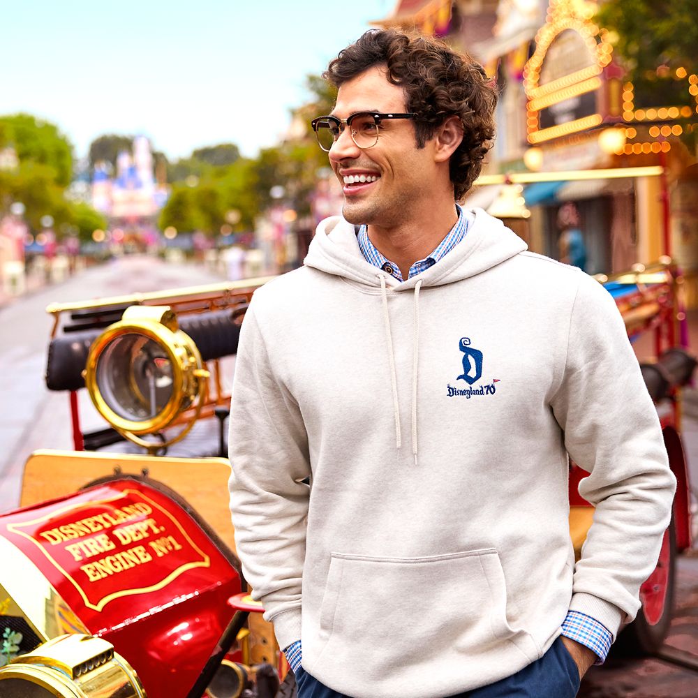 Mickey Mouse & Map Pullover Hoodie for Adults - Disneyland 70th Anniversary