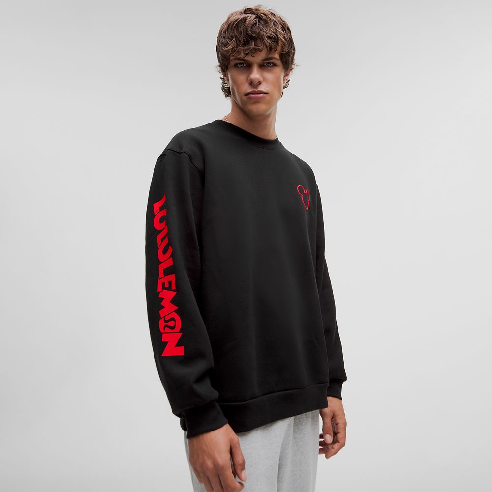 Mickey Mouse Icon Steady State Crew Pullover for Men by lululemon - Black