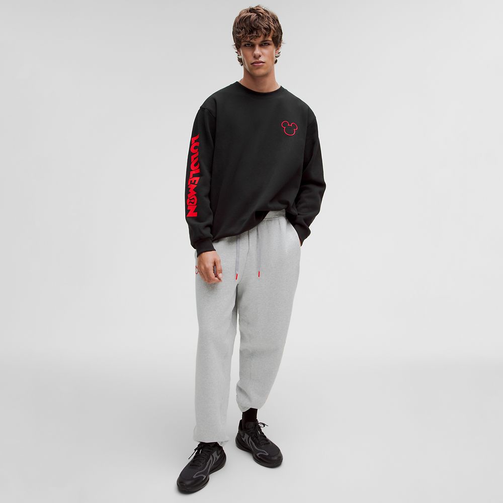 Mickey Mouse Icon Steady State Crew Pullover for Men by lululemon - Black