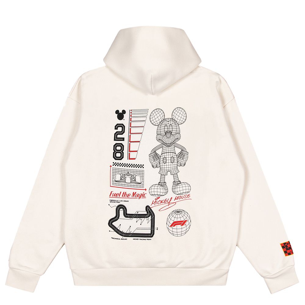Disney x Formula 1 Pullover Hoodie for Adults  Cream