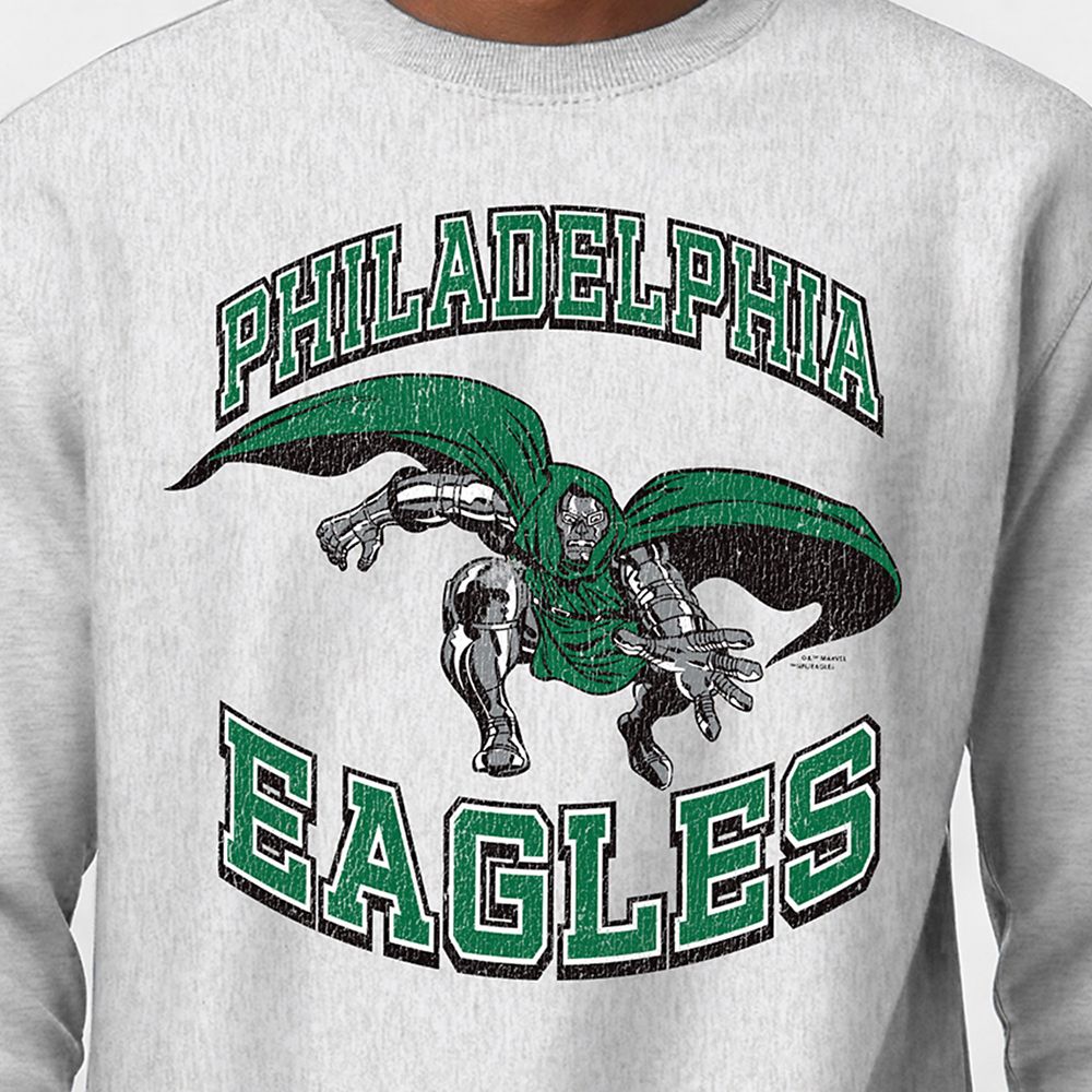 Doctor Doom &ndash; Philadelphia Eagles Pullover Sweatshirt for Adults &ndash; Disney | Champion NFL