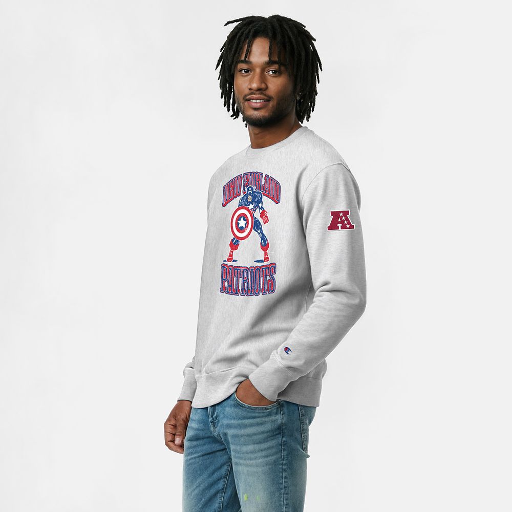 Captain America &ndash; New England Patriots Pullover Sweatshirt for Adults &ndash; Disney | Champion NFL