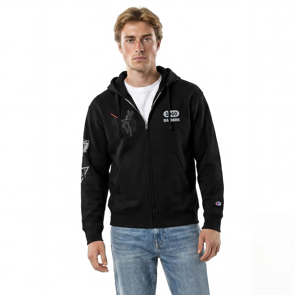 Darth Vader &ndash; Las Vegas Raiders Zip Hoodie for Adults &ndash; Disney | Champion NFL