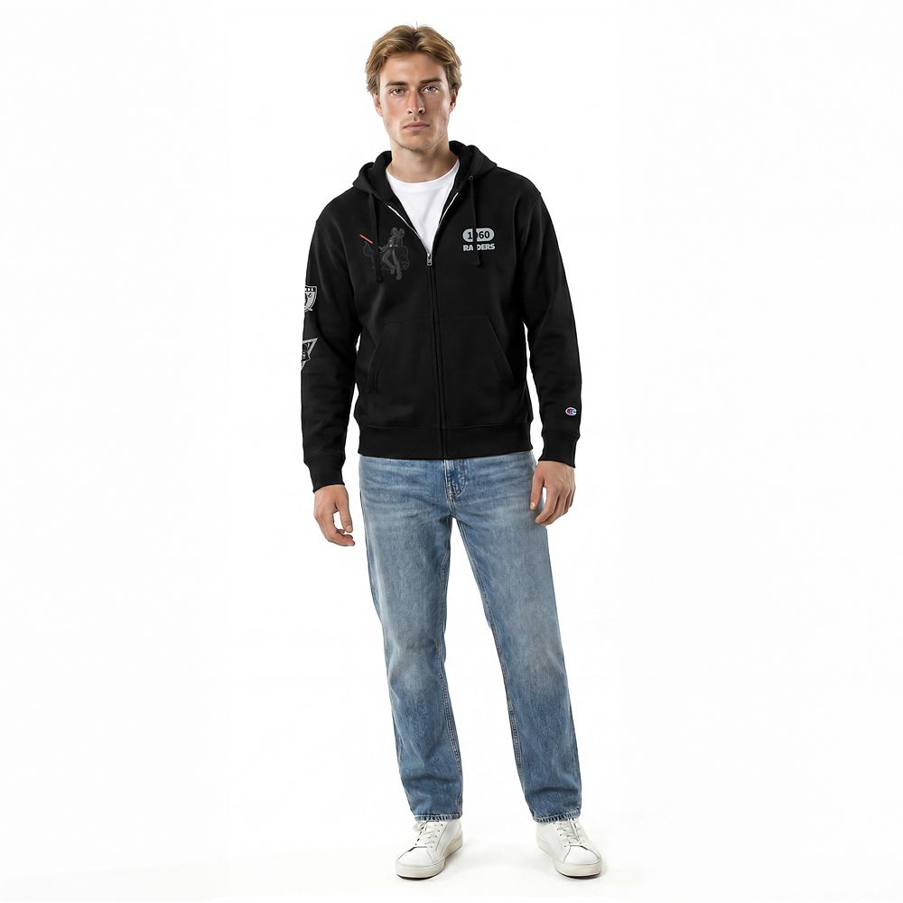 Darth Vader &ndash; Las Vegas Raiders Zip Hoodie for Adults &ndash; Disney | Champion NFL