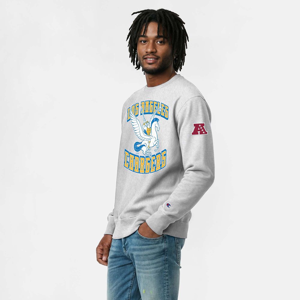 Hercules and Pegasus &ndash; Los Angeles Chargers Pullover Sweatshirt for Adults &ndash; Disney | Champion NFL