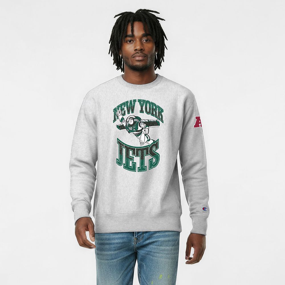 Buzz Lightyear &ndash; New York Jets Pullover Sweatshirt for Adults &ndash; Disney | Champion NFL