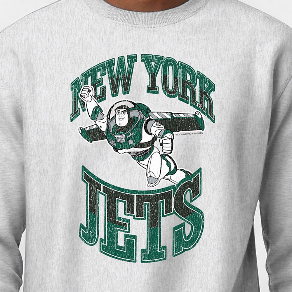 Buzz Lightyear &ndash; New York Jets Pullover Sweatshirt for Adults &ndash; Disney | Champion NFL