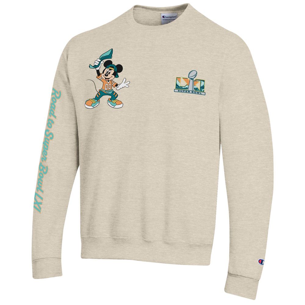 Mickey Mouse and Friends Road to Super Bowl LXI Pullover Sweatshirt for Adults by Champion