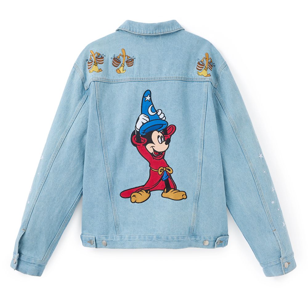 Sorcerer Mickey Mouse Denim Jacket for Adults &ndash; Fantasia