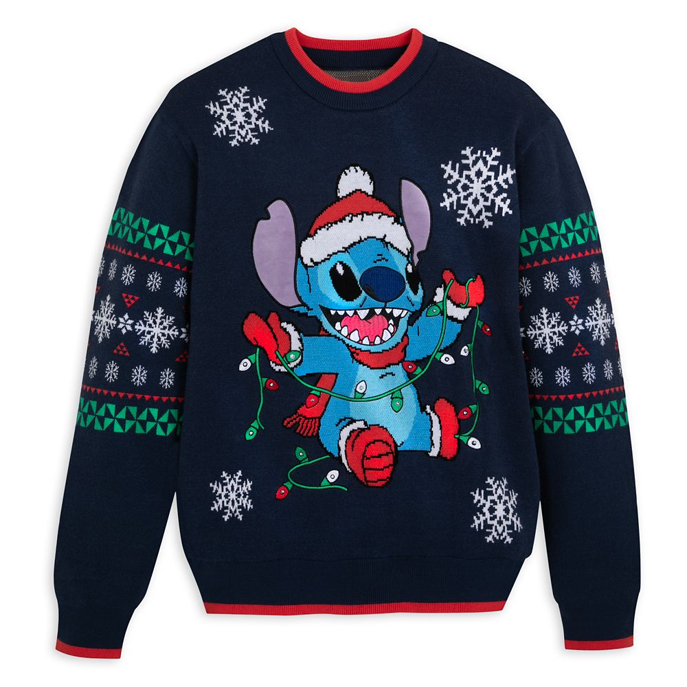 Stitch Light-Up Holiday Sweater for Adults Lilo & Stitch Official shopDisney