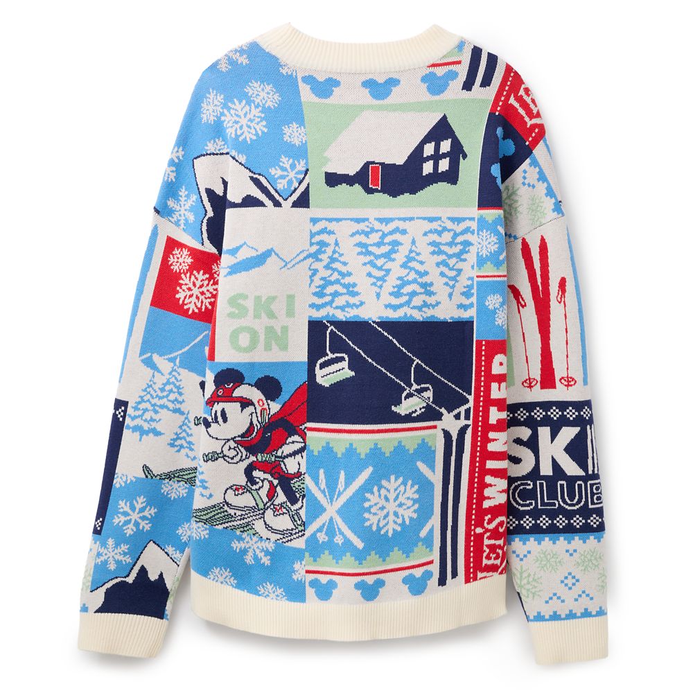 Mickey Mouse Winter Scenic Pullover Knit Sweater for Adults