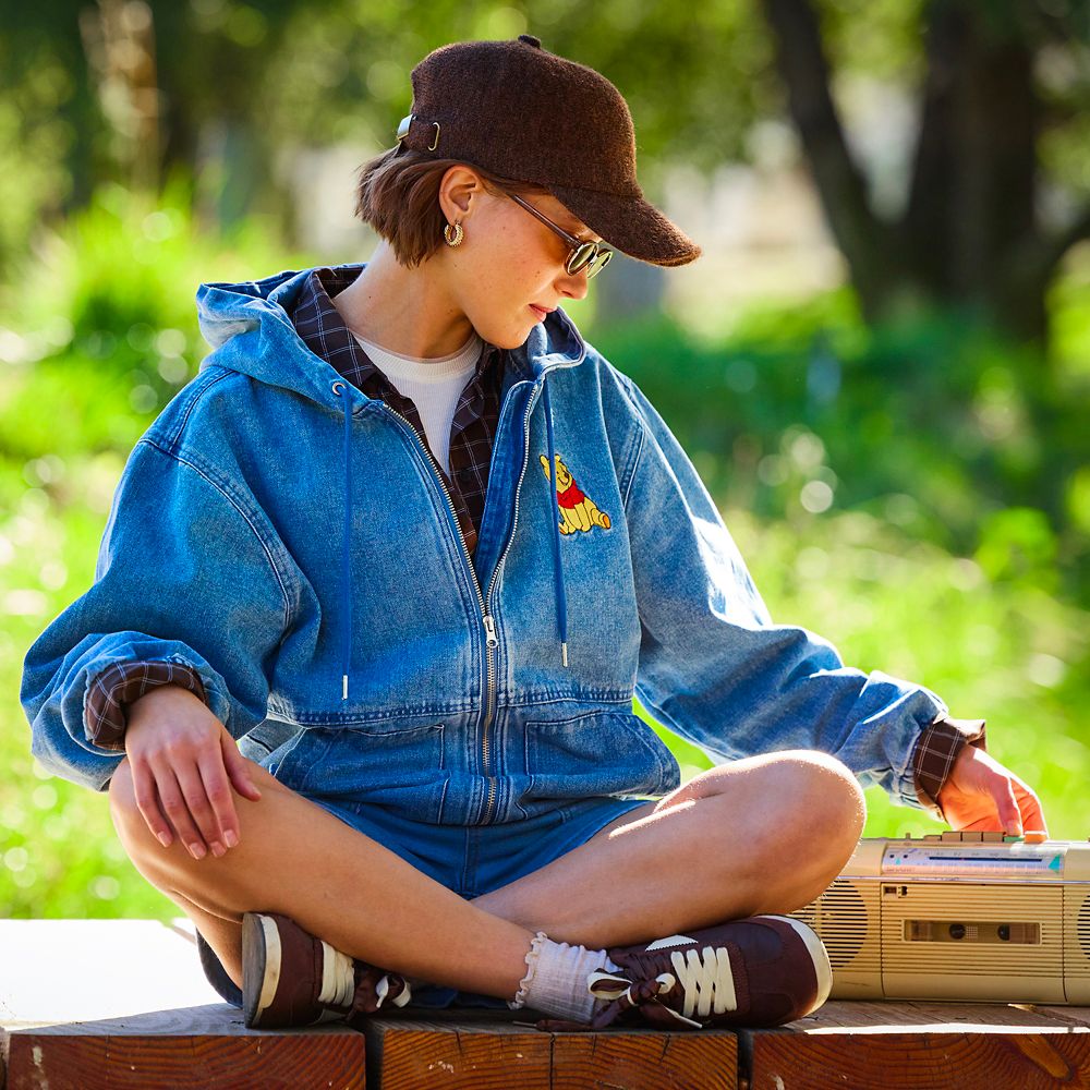 Winnie the Pooh Denim Hooded Jacket for Adults