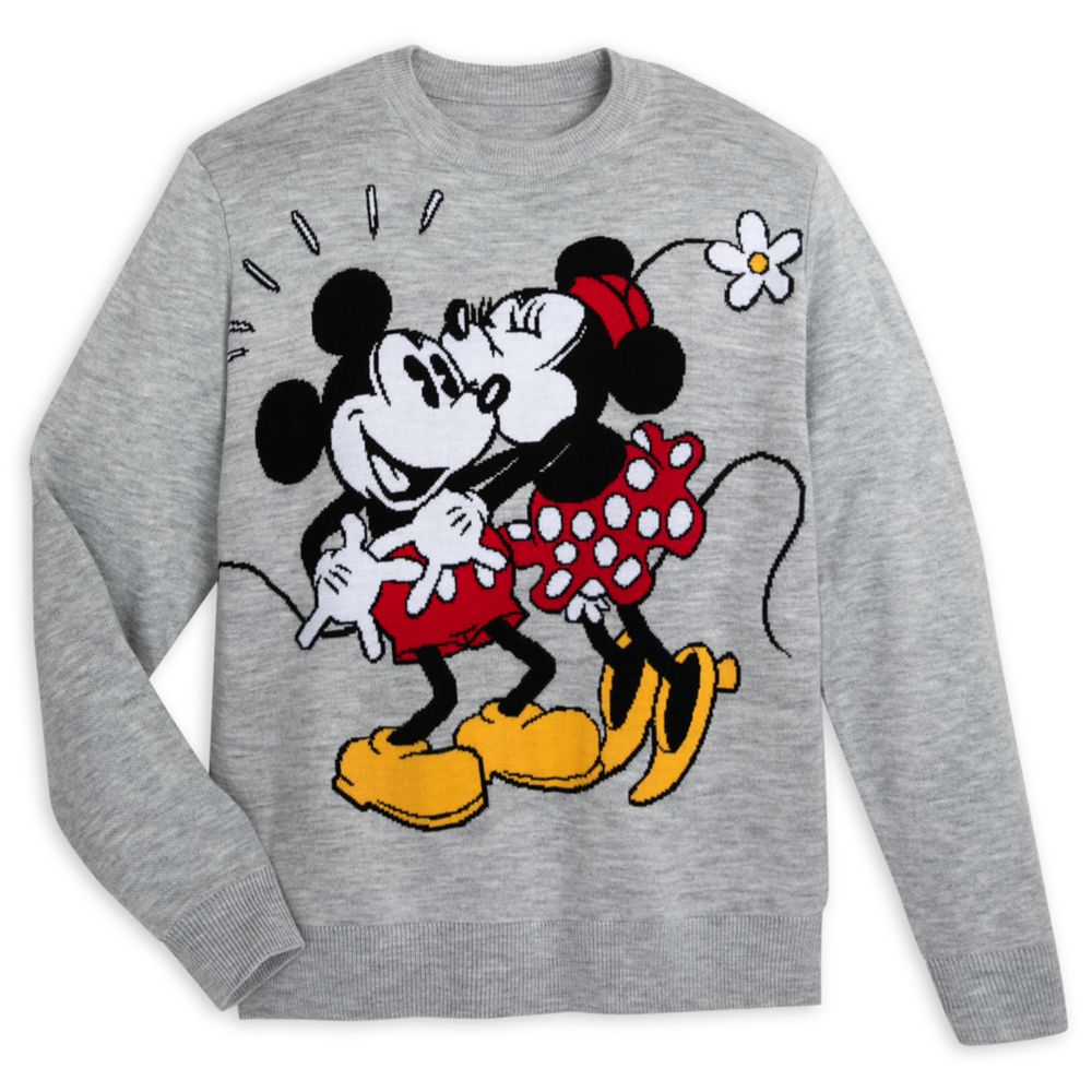 Mickey and Minnie Mouse Pullover Knit Sweater for Adults Official shopDisney