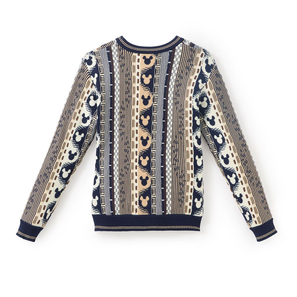 Mickey Mouse Icon Intarsia Knit Sweater for Men
