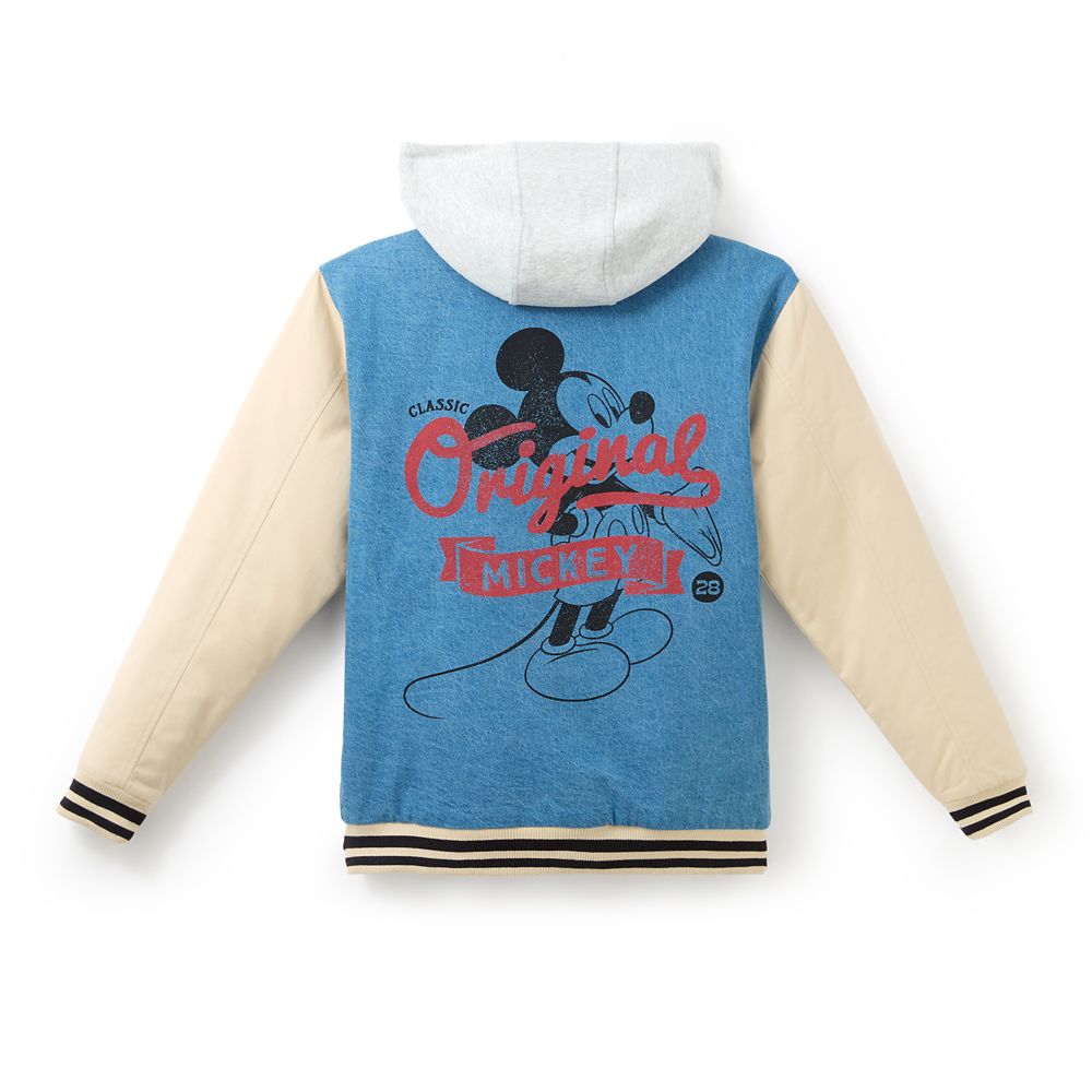 Mickey Mouse Hooded Varsity Jacket for Adults
