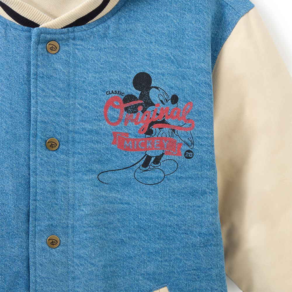 Mickey Mouse Hooded Varsity Jacket for Adults