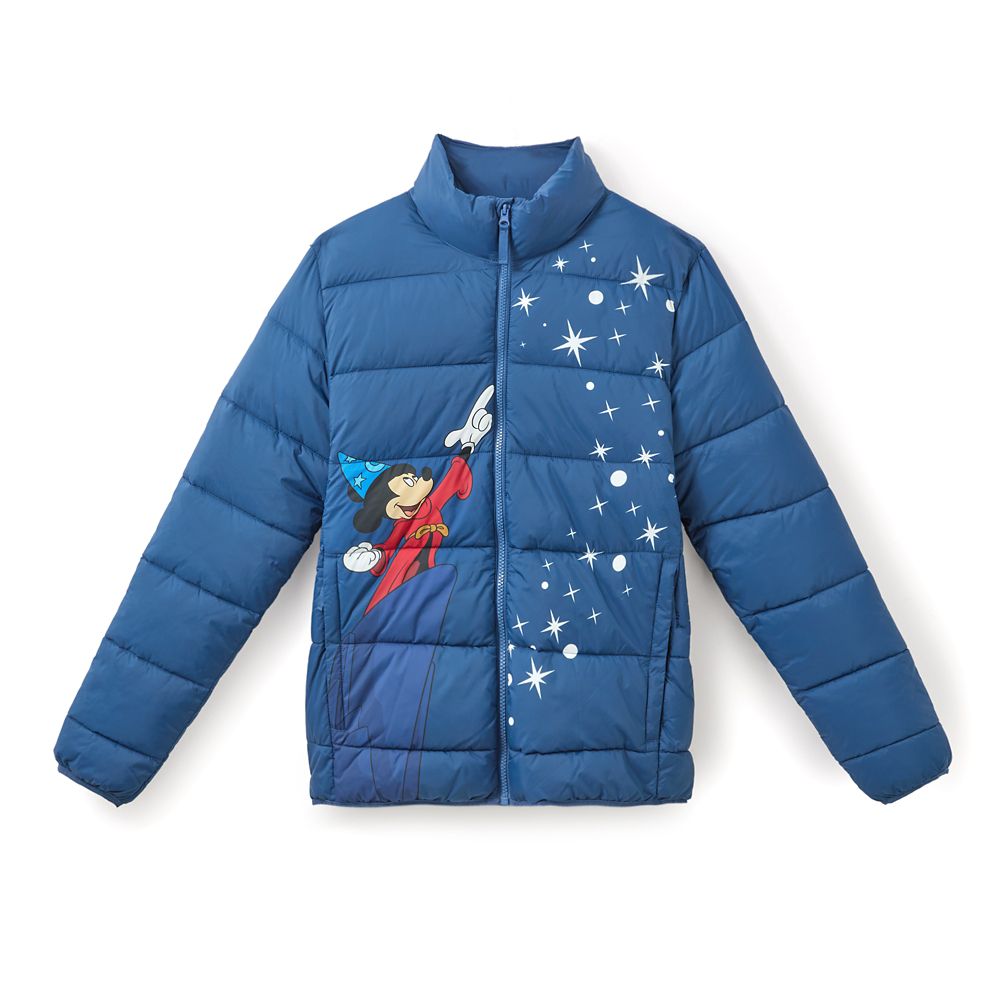 Sorcerer Mickey Mouse Puffer Jacket for Adults &ndash; Fantasia