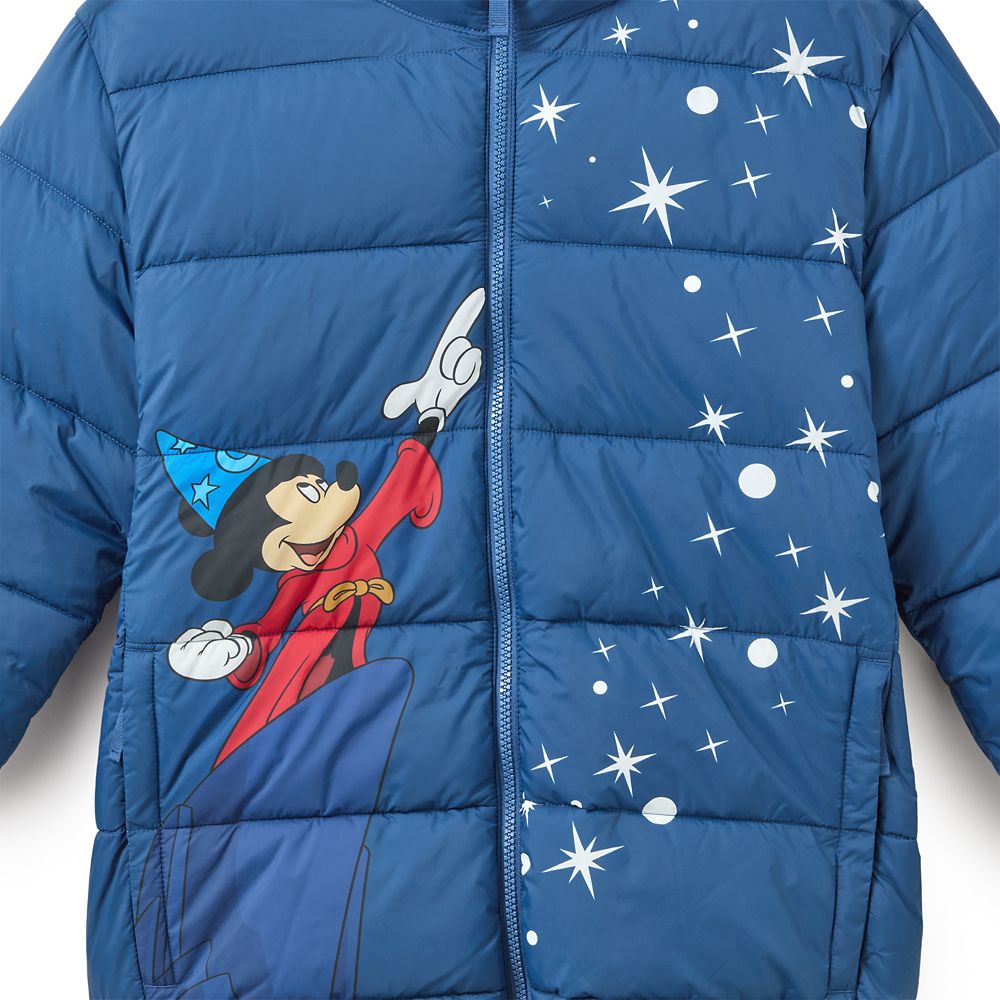 Sorcerer Mickey Mouse Puffer Jacket for Adults &ndash; Fantasia