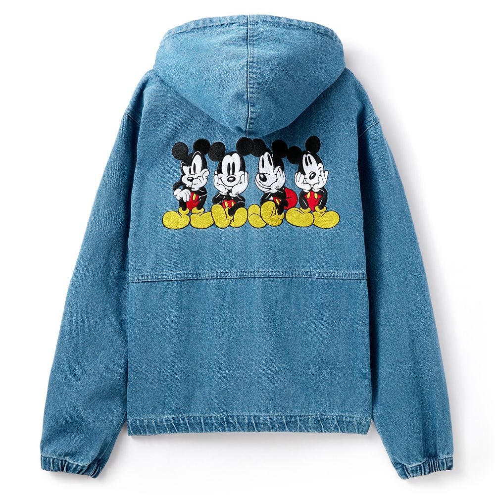 Mickey Mouse Denim Zip Hoodie for Adults