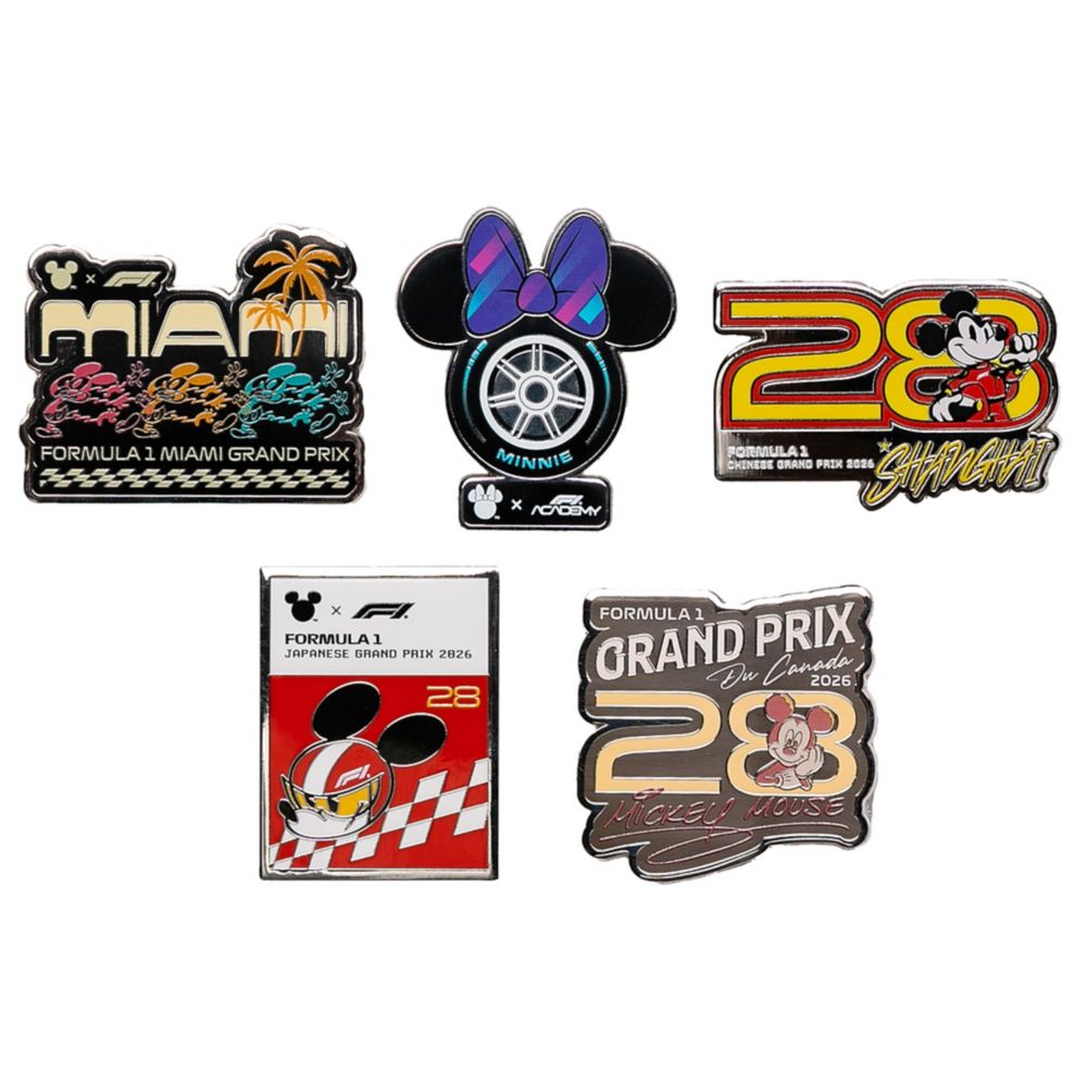 Disney x Formula 1&reg; Core Race Mickey Mouse Zip Jacket for Adults and Pins Set &ndash; D23: The Ultimate Disney Fan Event