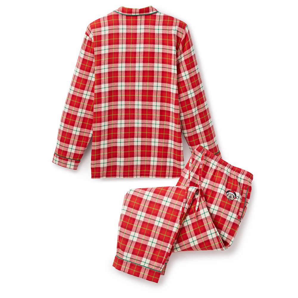 Santa Mickey Mouse Plaid Holiday Sleep Set for Men &ndash; Personalized