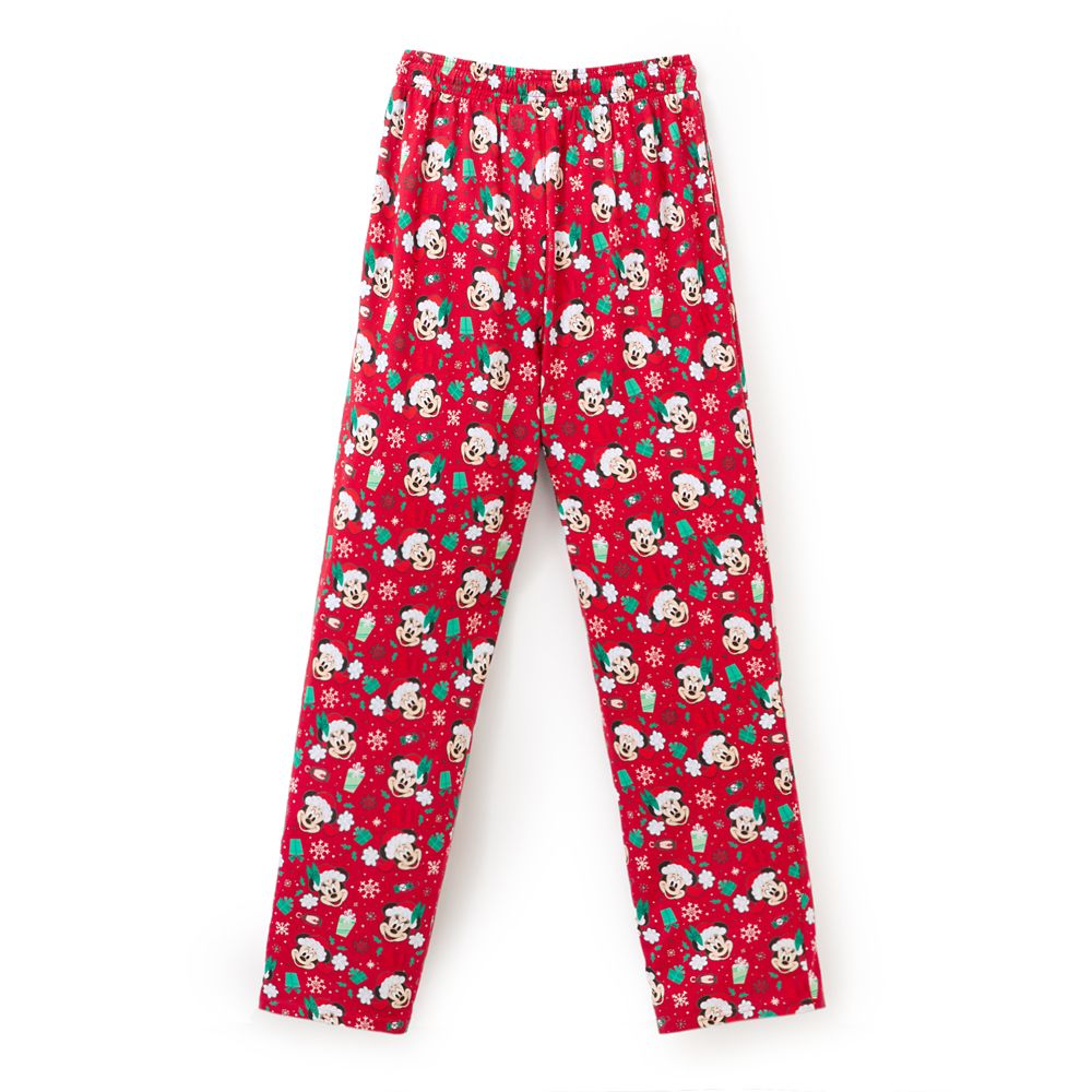 Santa Mickey and Minnie Mouse Holiday Lounge Pants for Adults