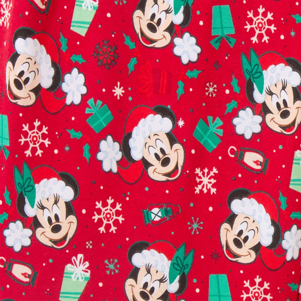 Santa Mickey and Minnie Mouse Holiday Lounge Pants for Adults