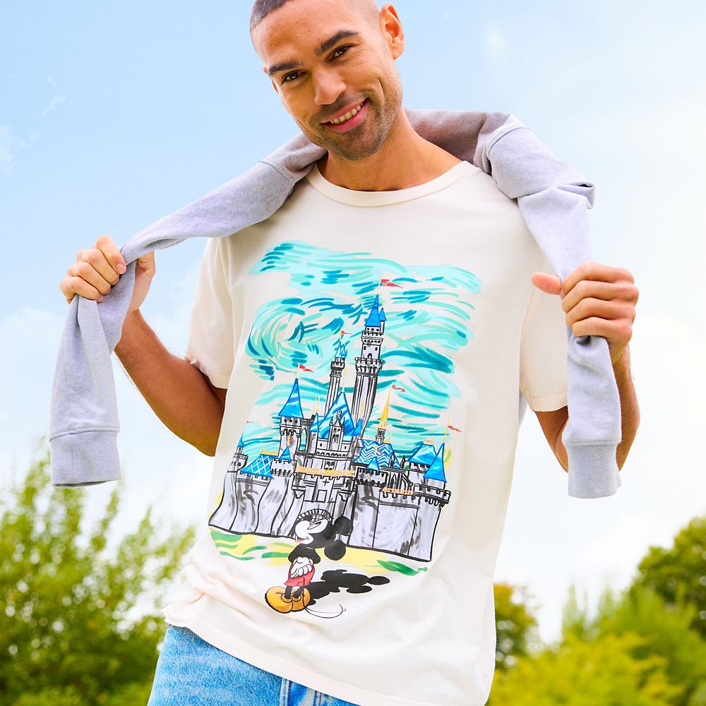 Mickey Mouse and Sleeping Beauty Castle T-Shirt for Adults &ndash; Disneyland