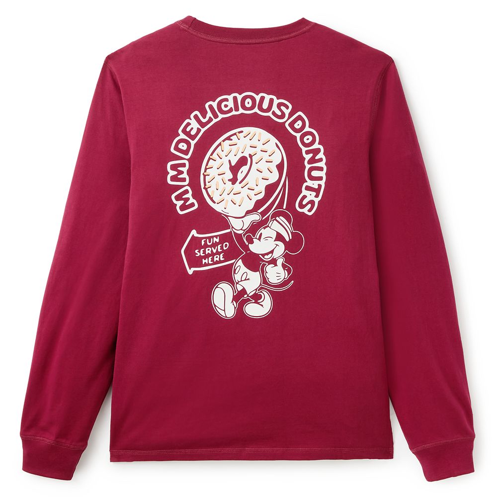 Mickey Mouse Delicious Donuts Long Sleeve T-Shirt for Adults Official shopDisney