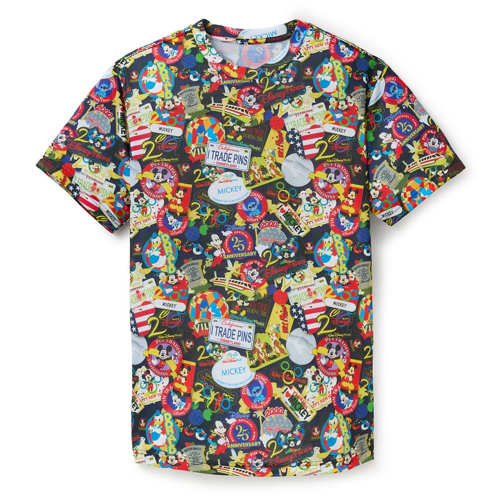 Disney Pin Trading 25th Anniversary Allover T-Shirt for Adults