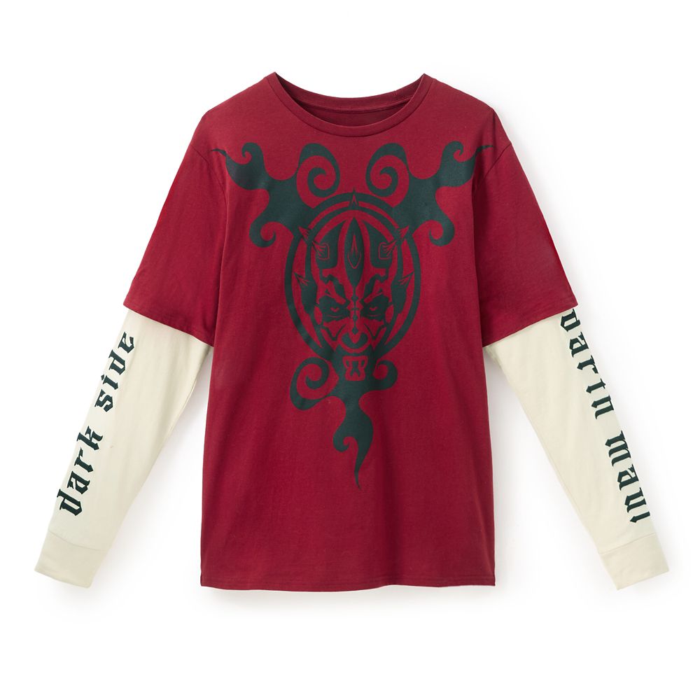 Darth Maul Double-Up Long Sleeve T-Shirt for Men by Her Universe - Star Wars