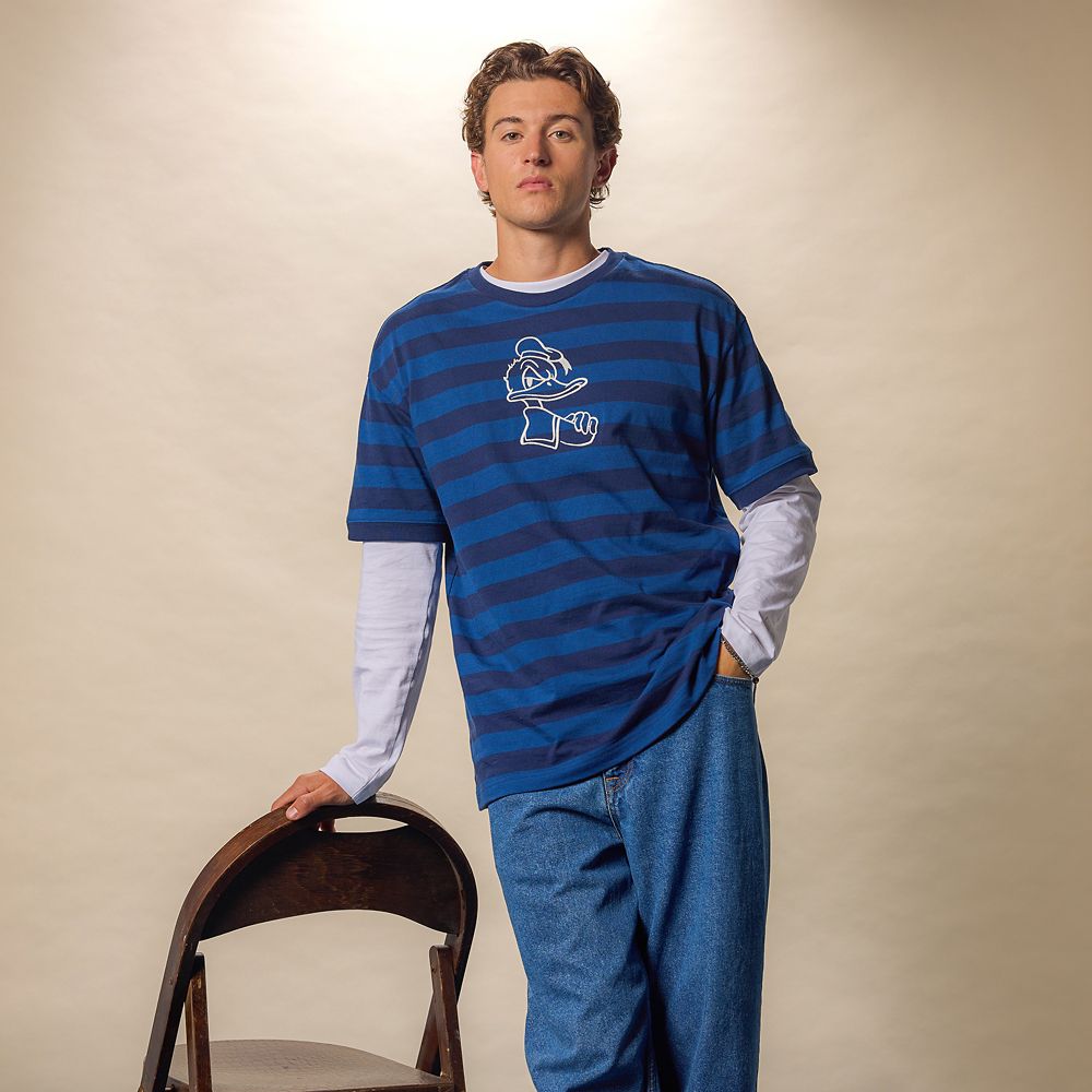 Donald Duck Striped T-Shirt for Adults by Our Universe