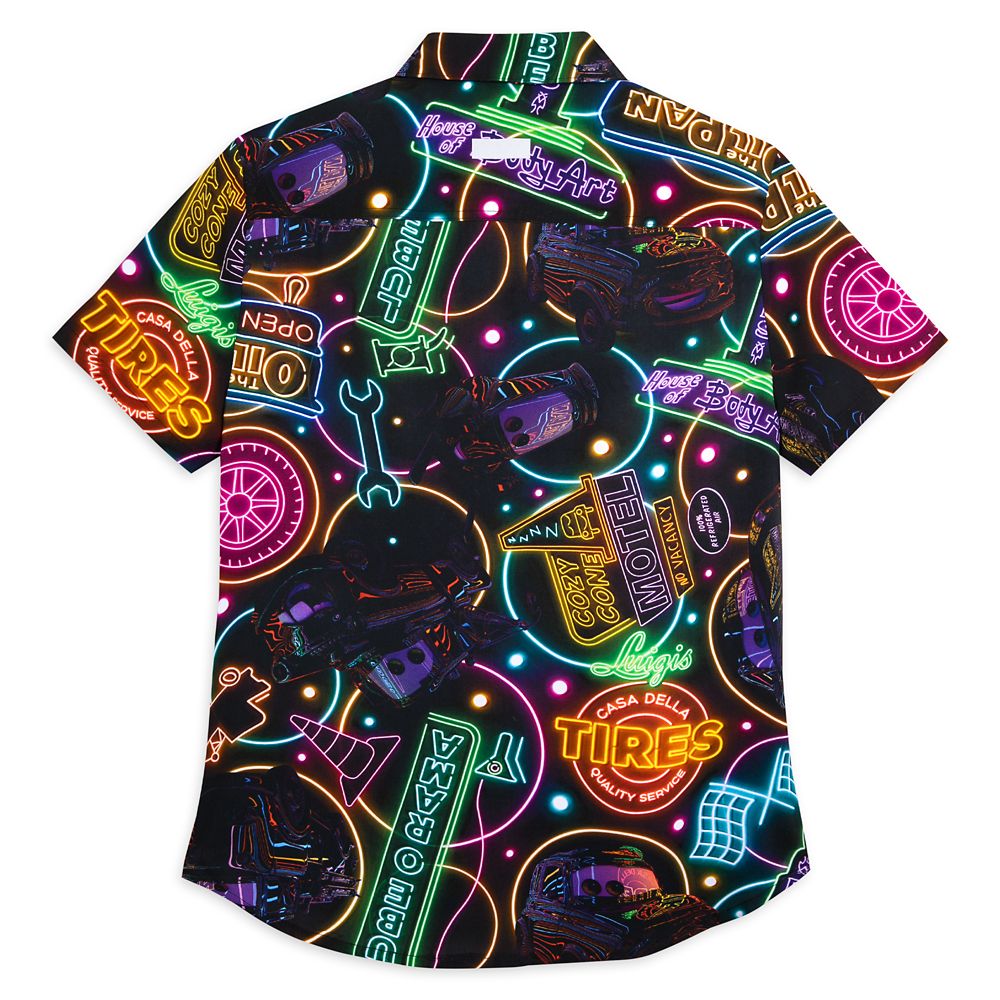 Cars Land Neon Lights Woven Shirt for Men | Disney Store 
