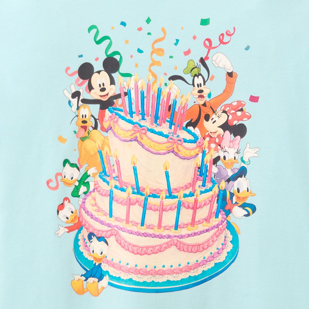 Mickey Mouse and Friends Birthday Cake T-Shirt for Adults