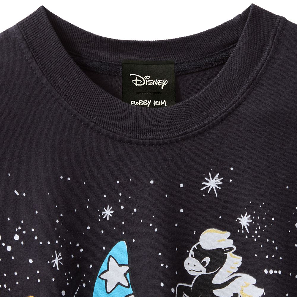 Sorcerer's Apprentice Mickey Disney | Bobby Kim Long Sleeve T-Shirt for Adults &ndash; Fantasia &ndash; Black &ndash; Limited Time Release