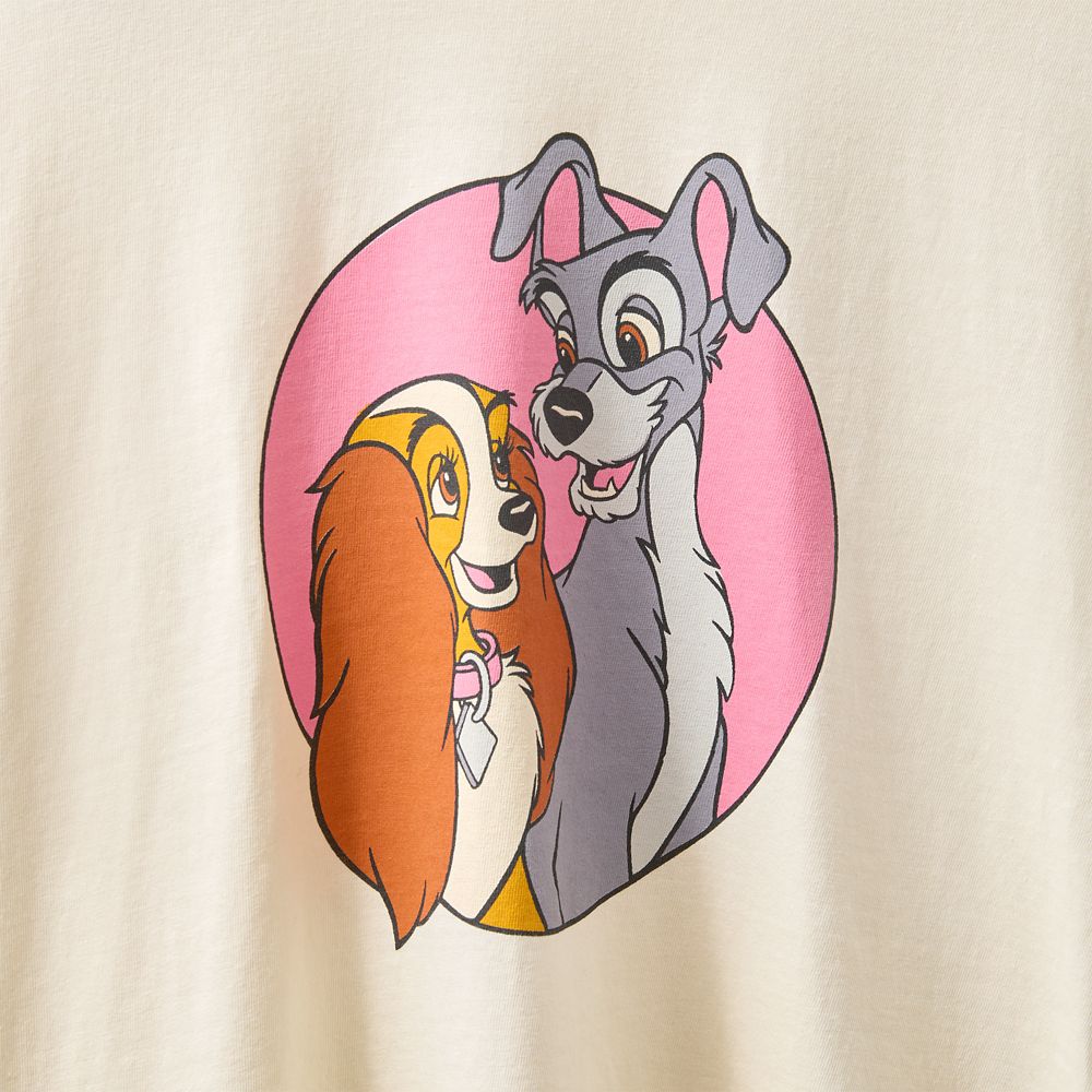 Lady and the Tramp Disney | Bobby Kim T-Shirt for Adults &ndash; Ivory &ndash; Limited Time Release