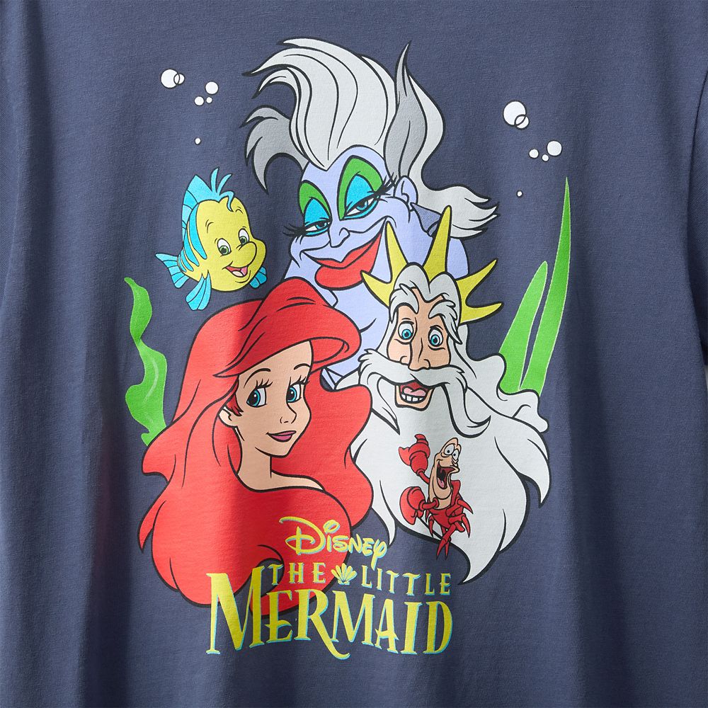 The Little Mermaid Disney | Bobby Kim T-Shirt for Adults &ndash; Navy &ndash; Limited Time Release
