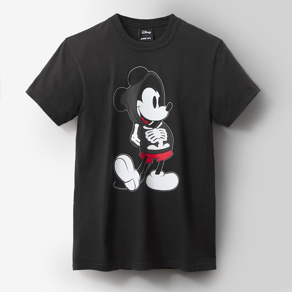 Mickey Mouse Skeleton Disney | Bobby Kim T-Shirt for Adults &ndash; Black &ndash; Limited Release