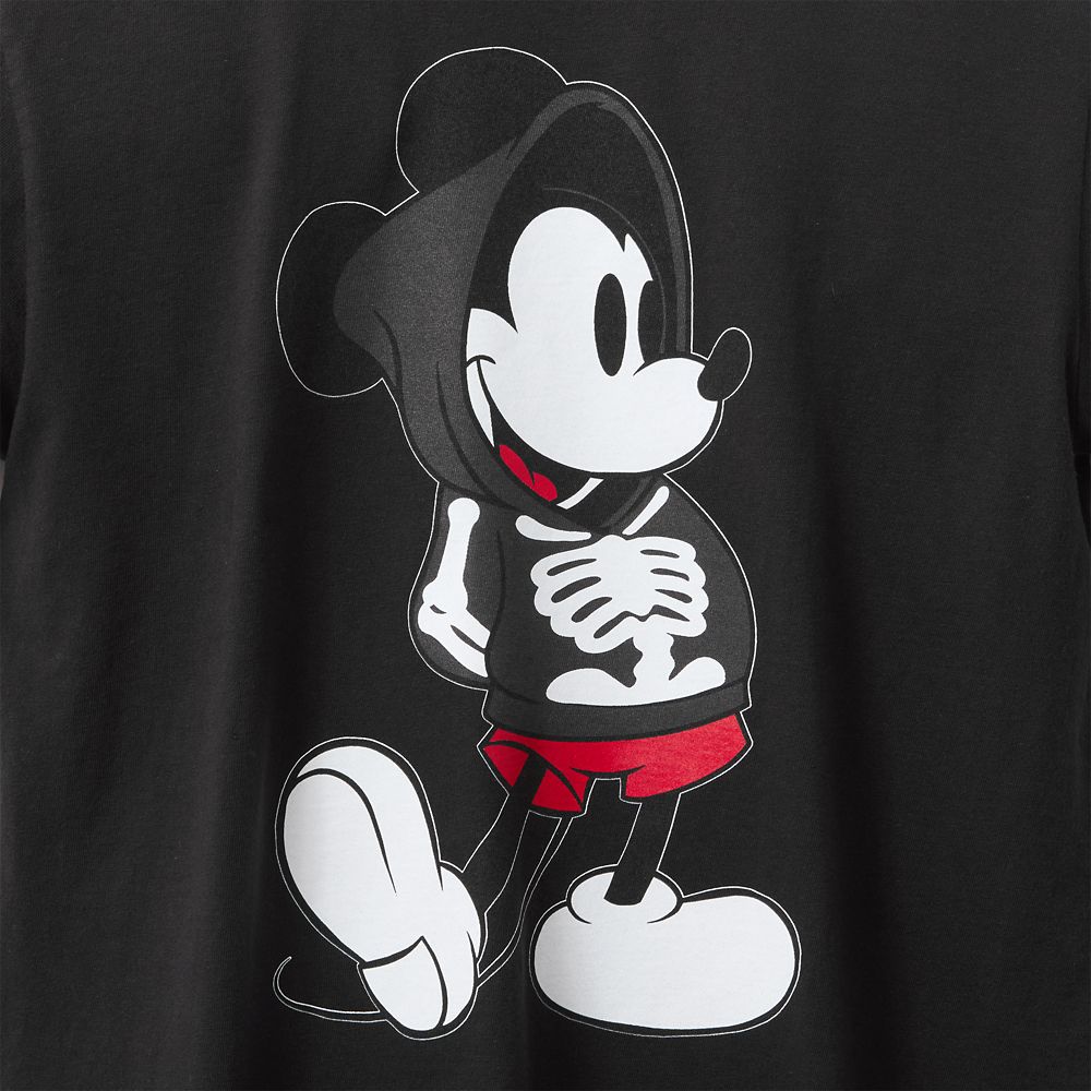 Mickey Mouse Skeleton Disney | Bobby Kim T-Shirt for Adults &ndash; Black &ndash; Limited Release