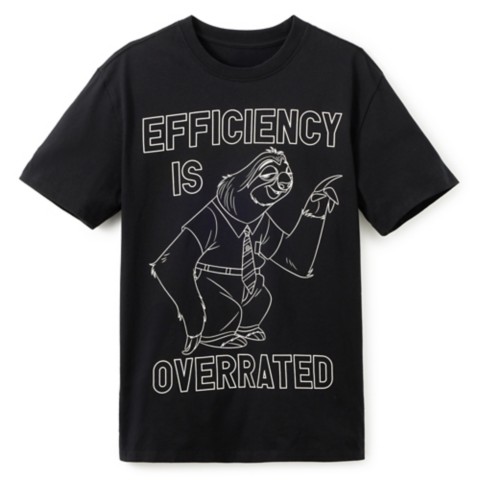 Футболки Disney Flash ''Efficiency Is Overrated'' T-Shirt for Adults – Zootopia