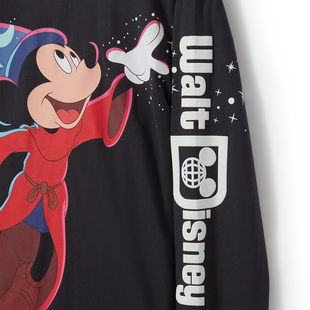 Sorcerer Mickey Mouse Back to Front Long Sleeve T-shirt for Adults &ndash; Fantasia &ndash; Walt Disney World