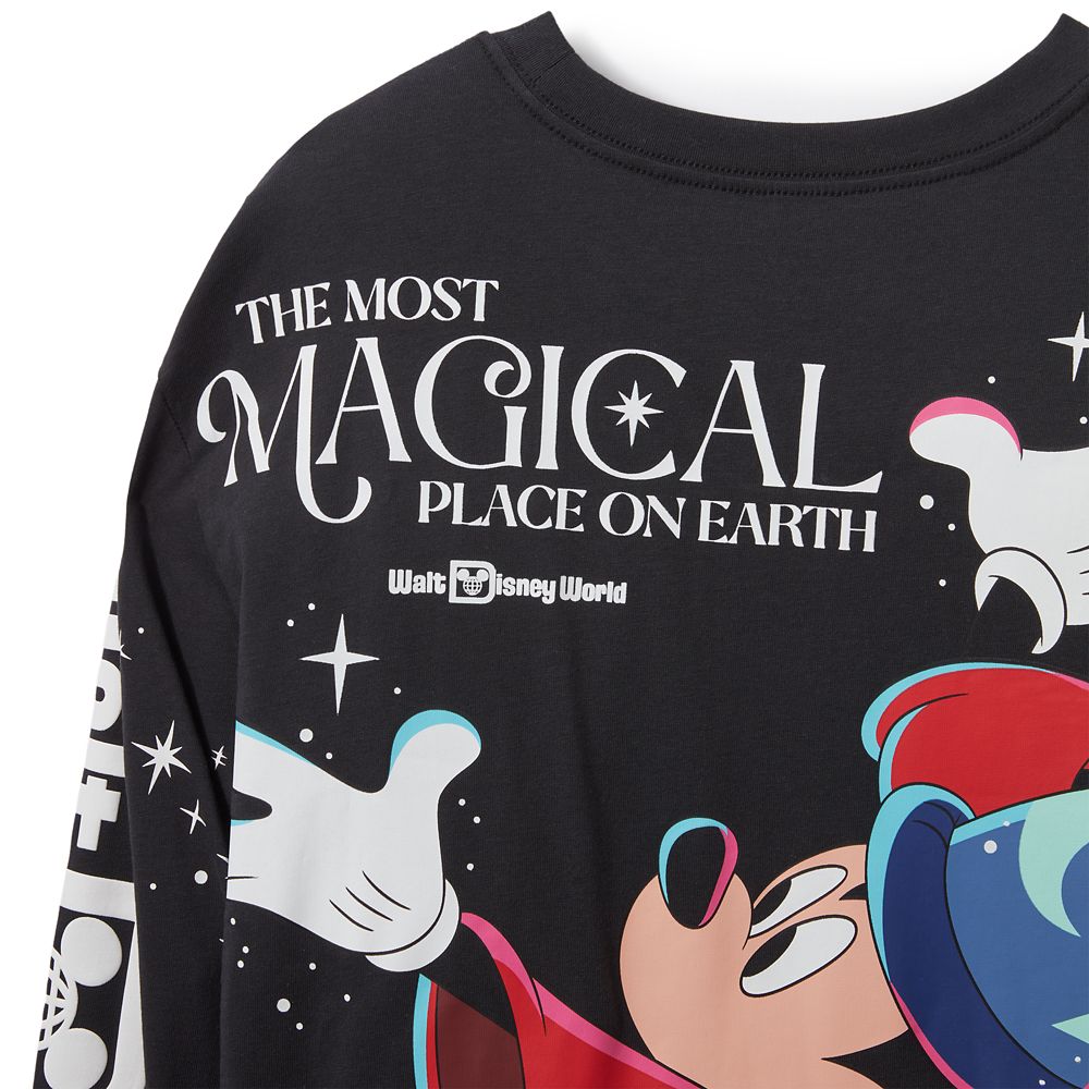 Sorcerer Mickey Mouse Back to Front Long Sleeve T-shirt for Adults &ndash; Fantasia &ndash; Walt Disney World