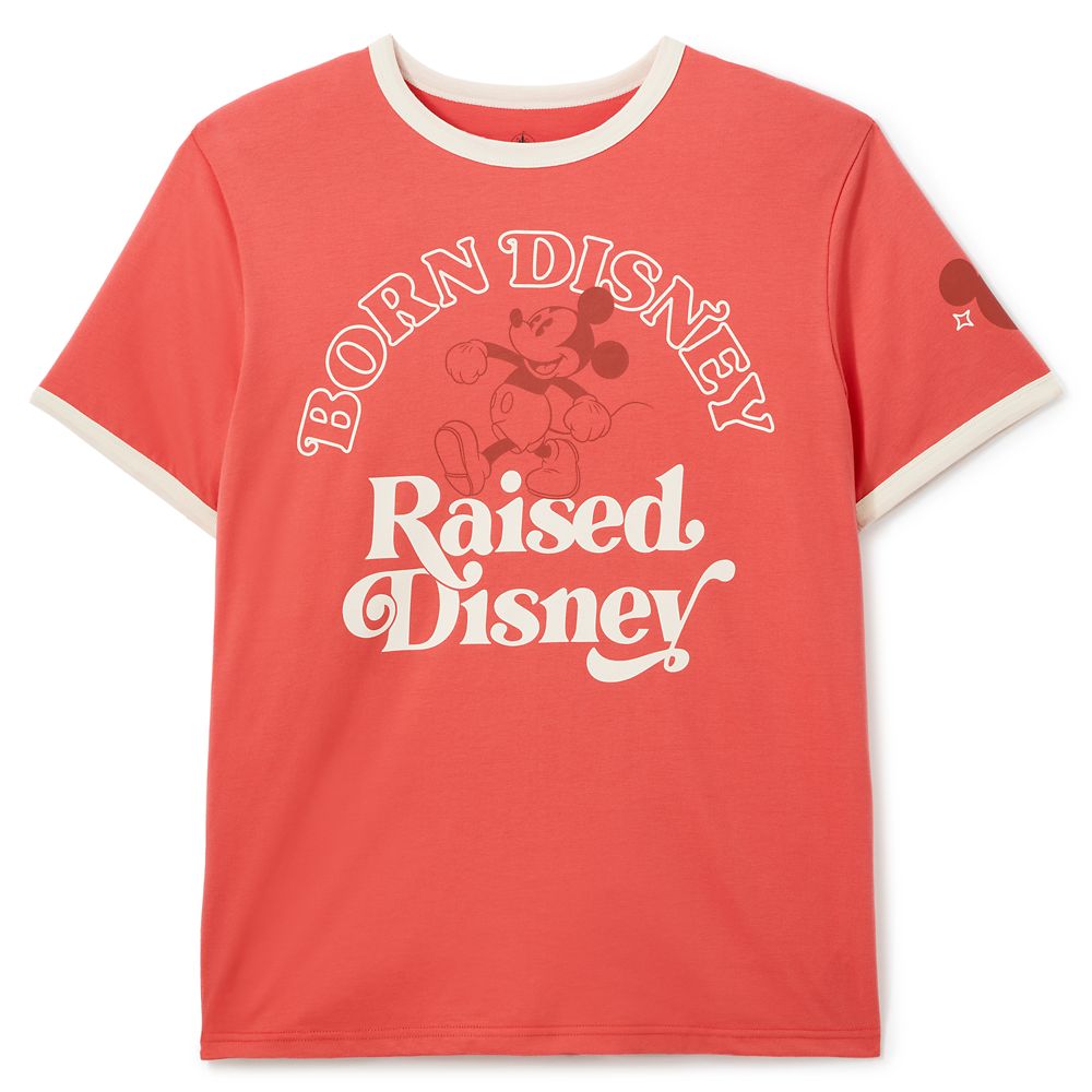 Mickey Mouse Born Disney Raised Disney Ringer T-Shirt for Adults